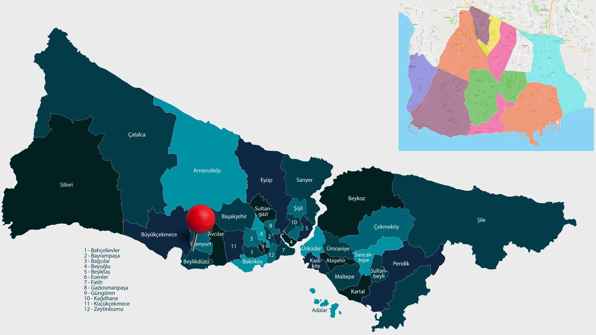 Istanbul Beylikduzu Map
