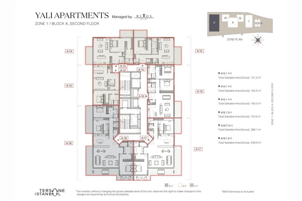 Tersane Rixos Suites Residence Floor Plans