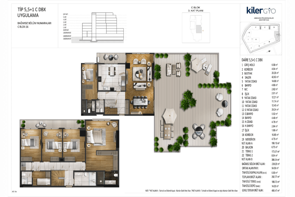 Referans Besiktas Floor Plans 5,5+1