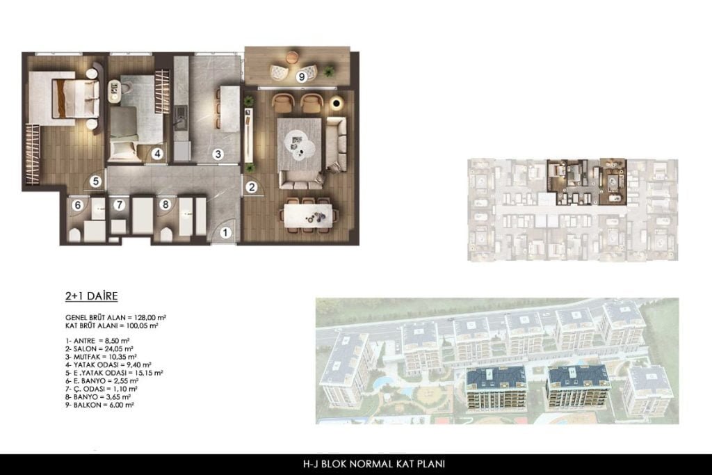 Lotus Koru Beylikduzu Floor Plan 2+1