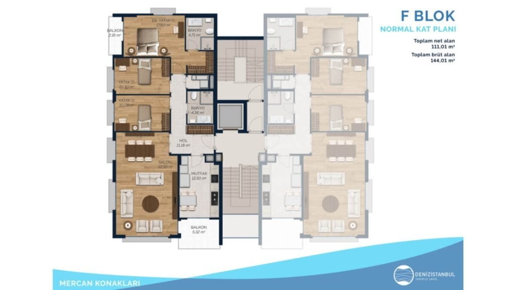 Deniz Istanbul 3+1 Floor Plan