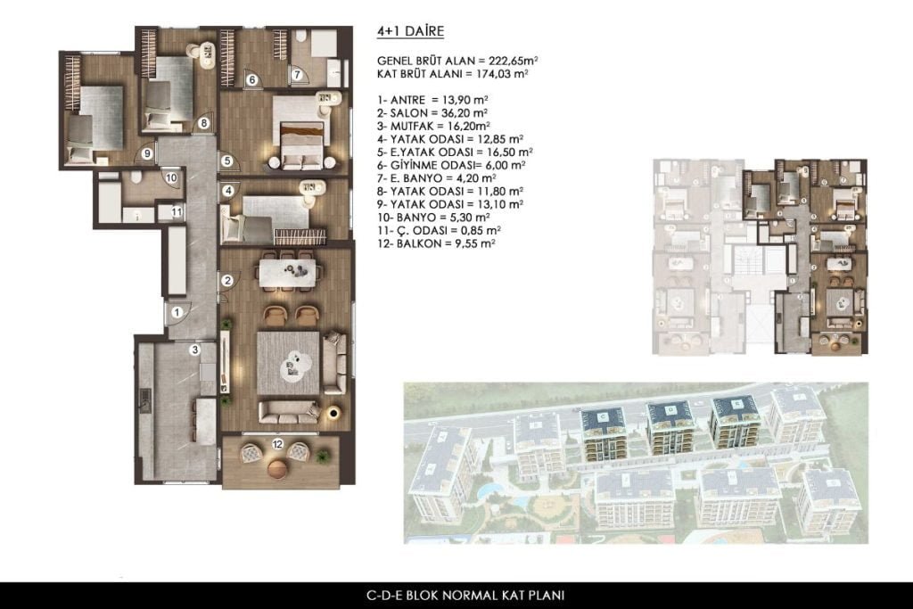 Lotus Koru Beylikduzu Floor Plan 4+1