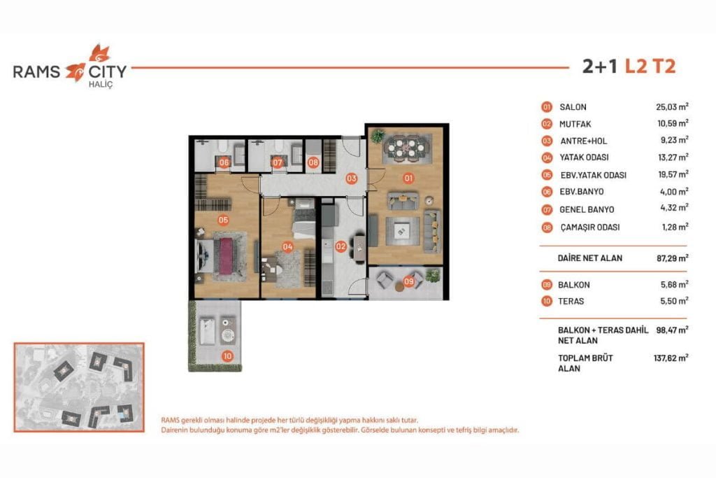 Rams City Halic Floor Plan 2+1