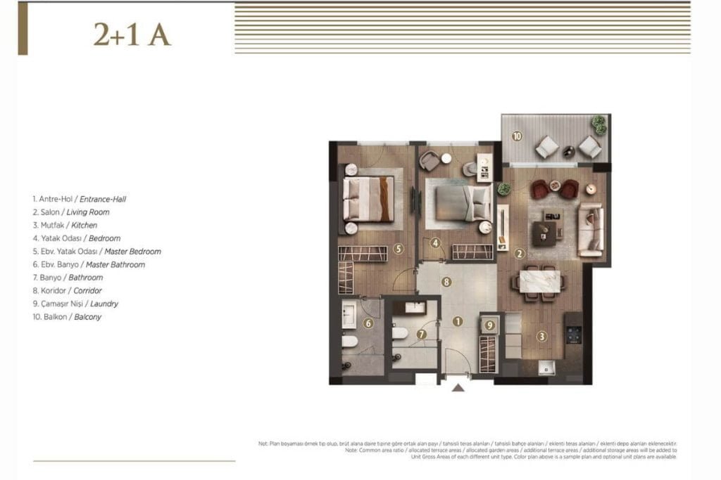 Referans Gokturk Floor Plan 2+1