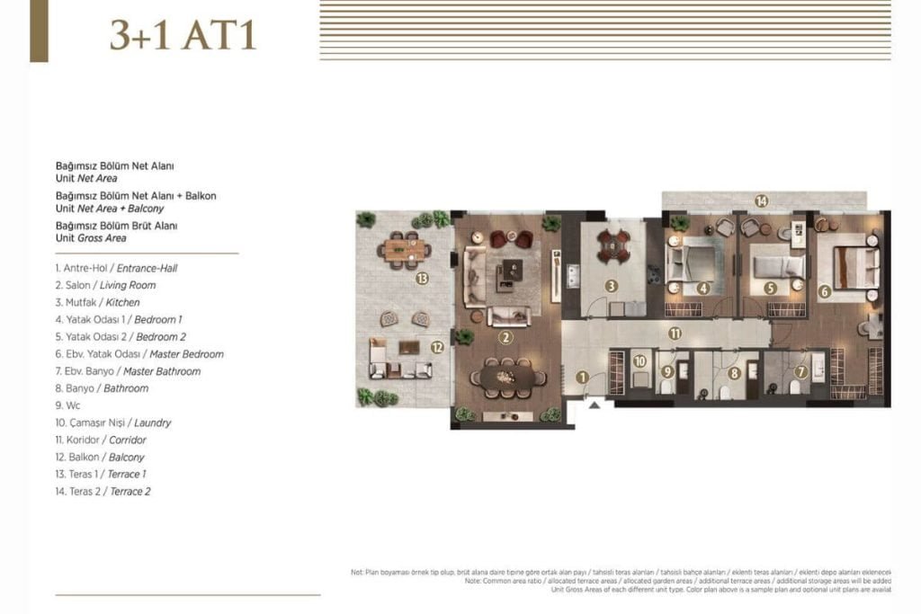 Referans Gokturk Floor Plan 3+1