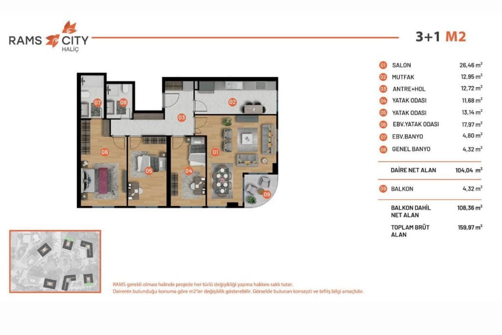 Rams City Halic Floor Plan 3+1