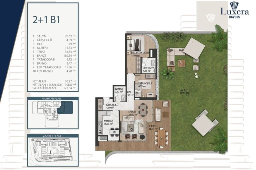 Luxera Towers Floor Plan 2+1