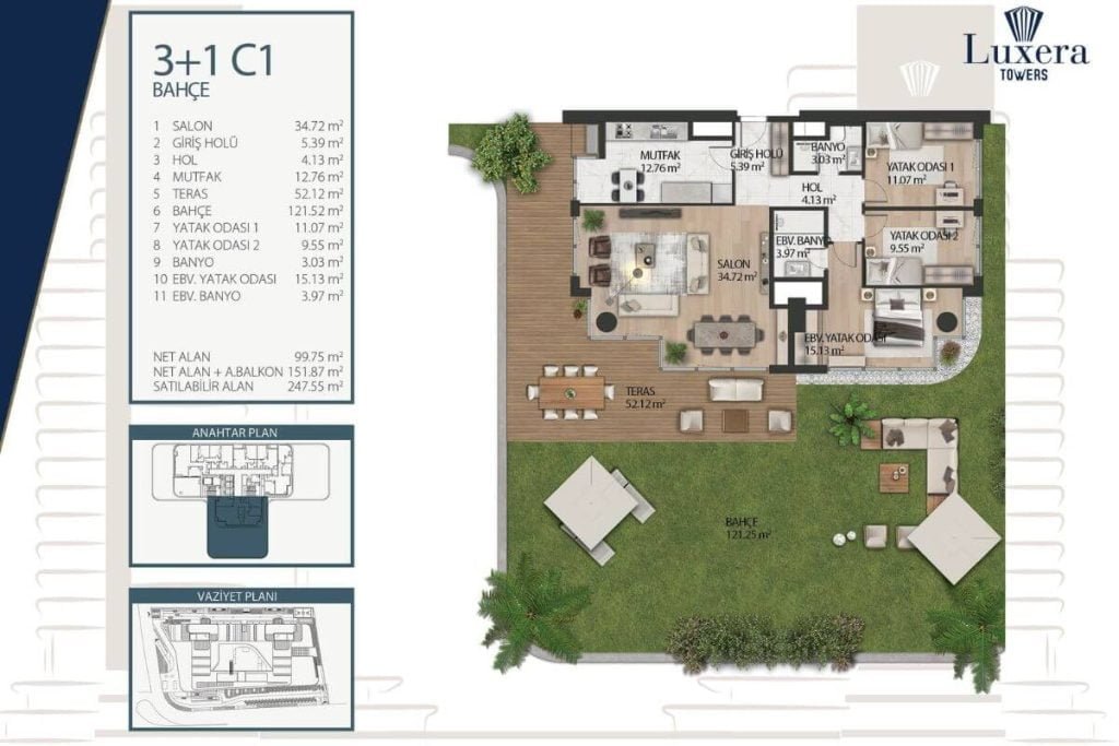 Luxera Towers Floor Plan 3+1