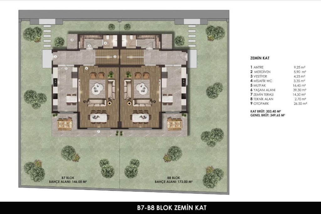 Lotus Manzara Villa Floor Plan