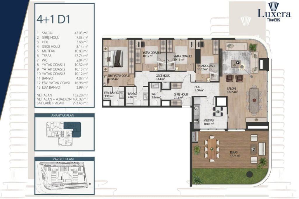 Luxera Towers Floor Plan 4+1