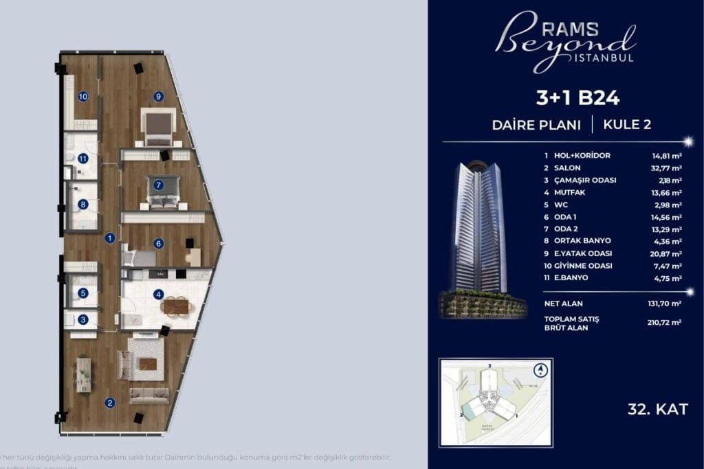 Rams Beyond Istanbul Floor Plan 3+1