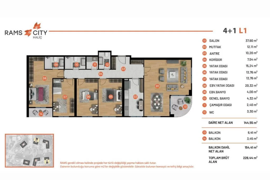 Rams City Halic Floor Plan 4+1