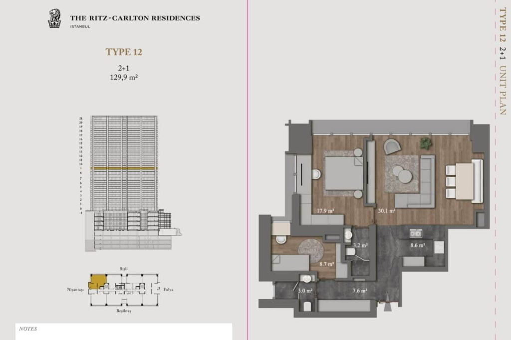 Ritz-Carlton Residences Floor Plan 2+1