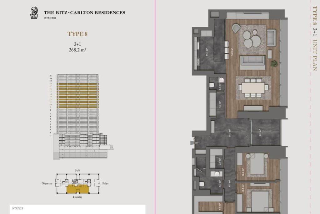 Ritz-Carlton Residences Floor Plan 3+1