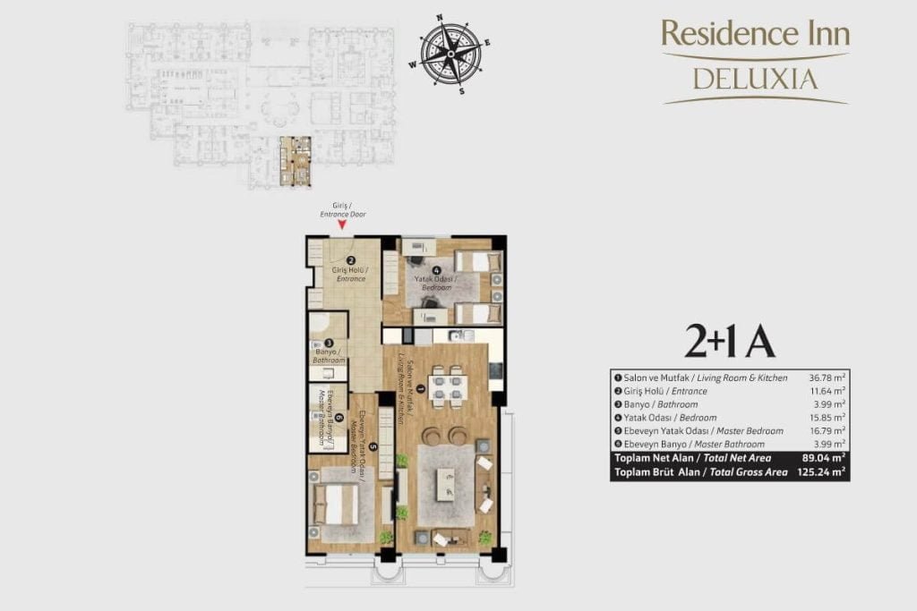 Residence Inn Deluxia Floor Plan 2+1