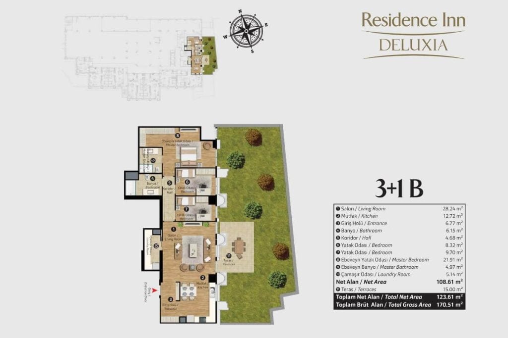 Residence Inn Deluxia Floor Plan 3+1