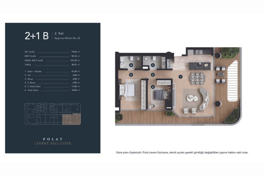 Polat Levent Exclusive Floor Plan 2+1