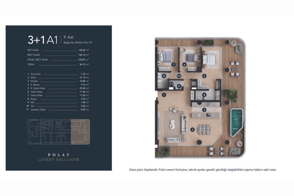 Polat Levent Exclusive Floor Plan 3+1