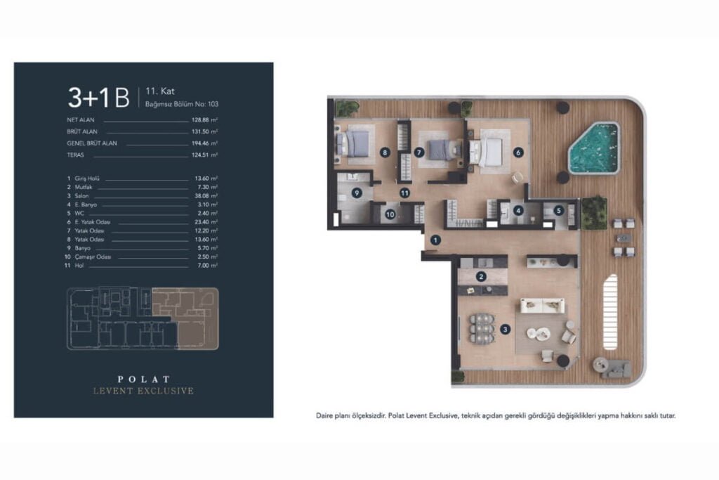 Polat Levent Exclusive Floor Plan 3+1