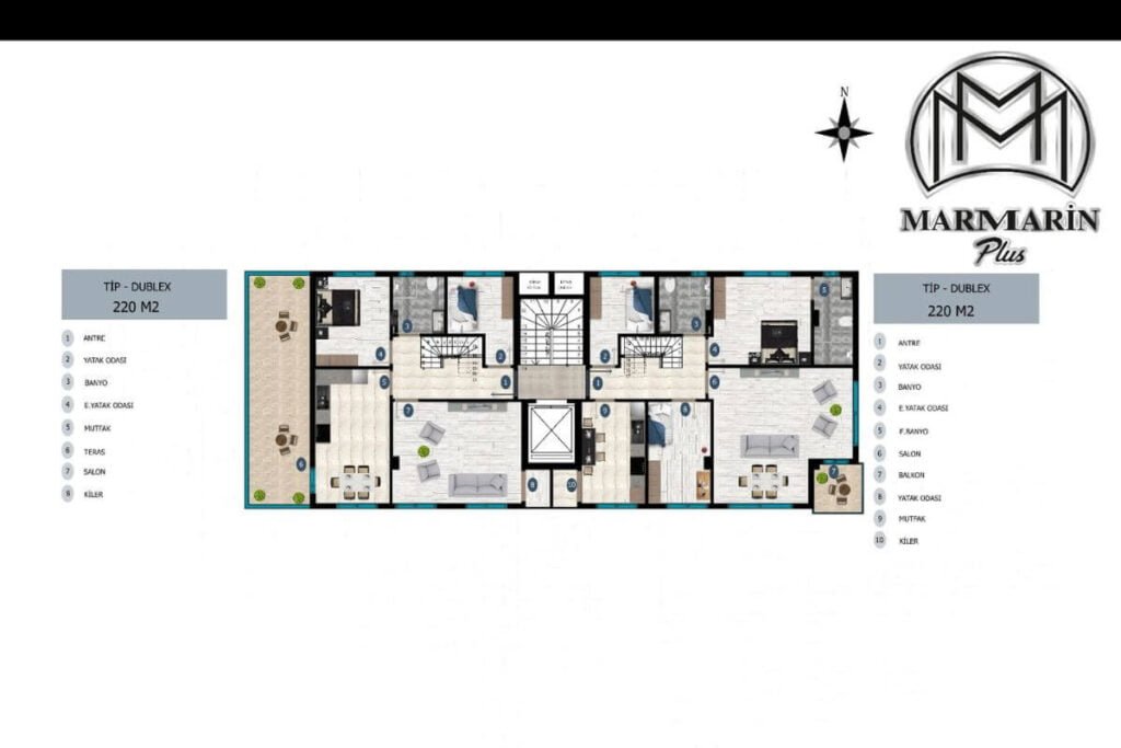 Marmarin floor plan 4+1