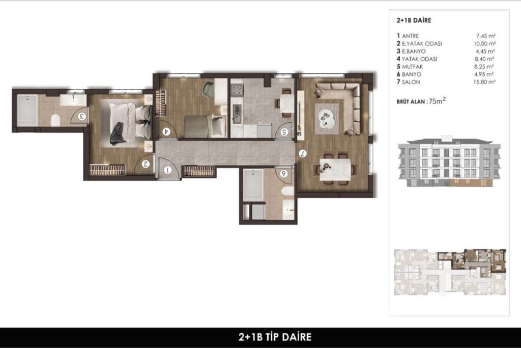 Marmarin Elite 2+1 Floor Plan