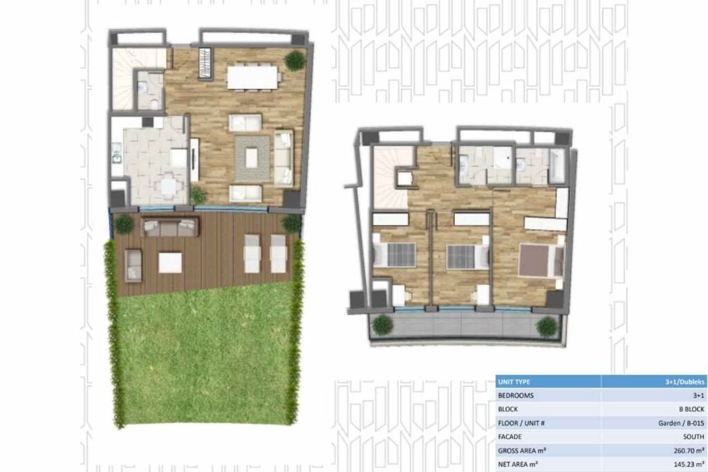 Manzara Adalar DPLX Floor Plan 3+1