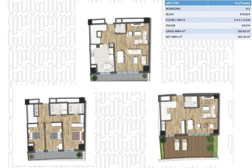 Manzara Adalar DPLX Floor Plan 3+2