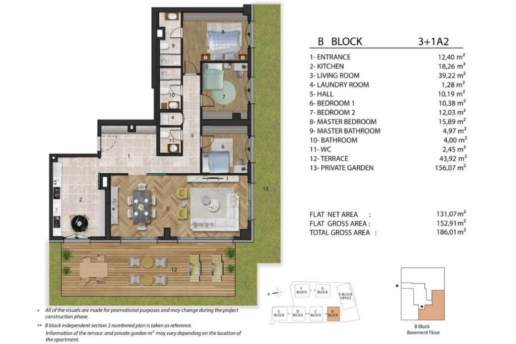 Litus Istanbul Floor Plan 3+1