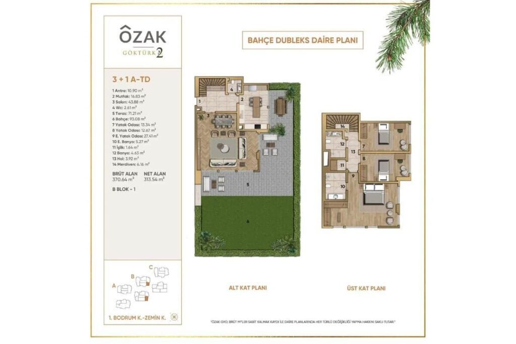 Ozak Doa Floor Plan 3+1