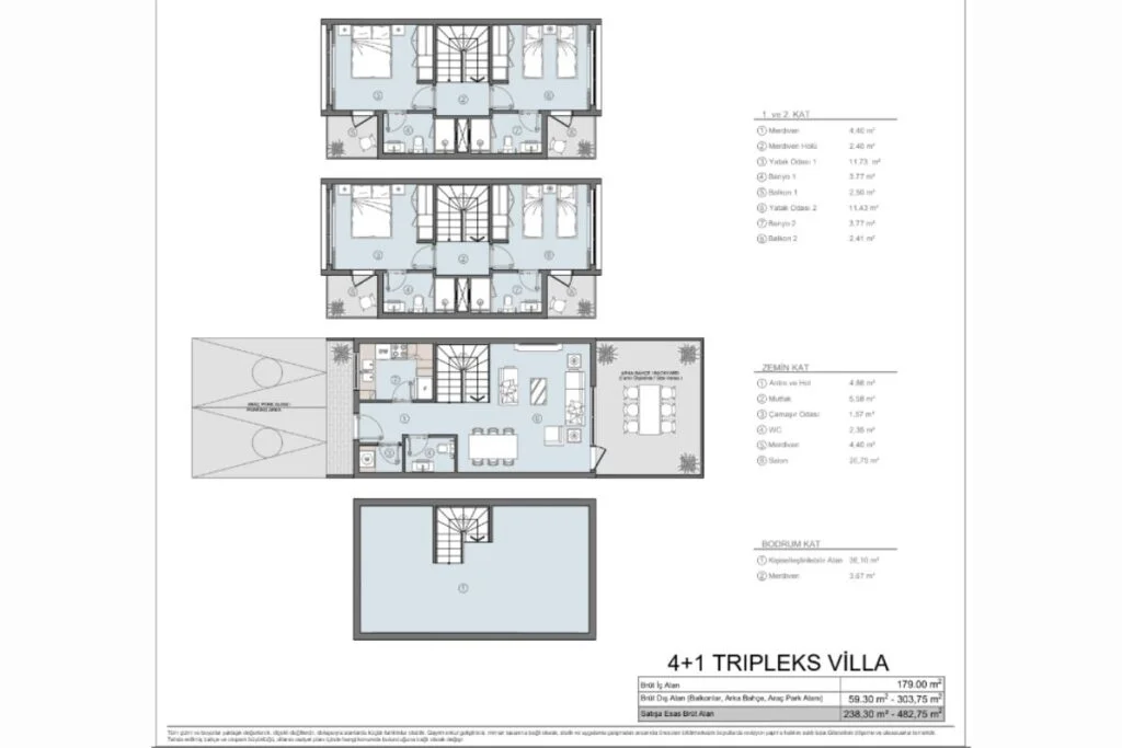 4+1 Tripleks Villa