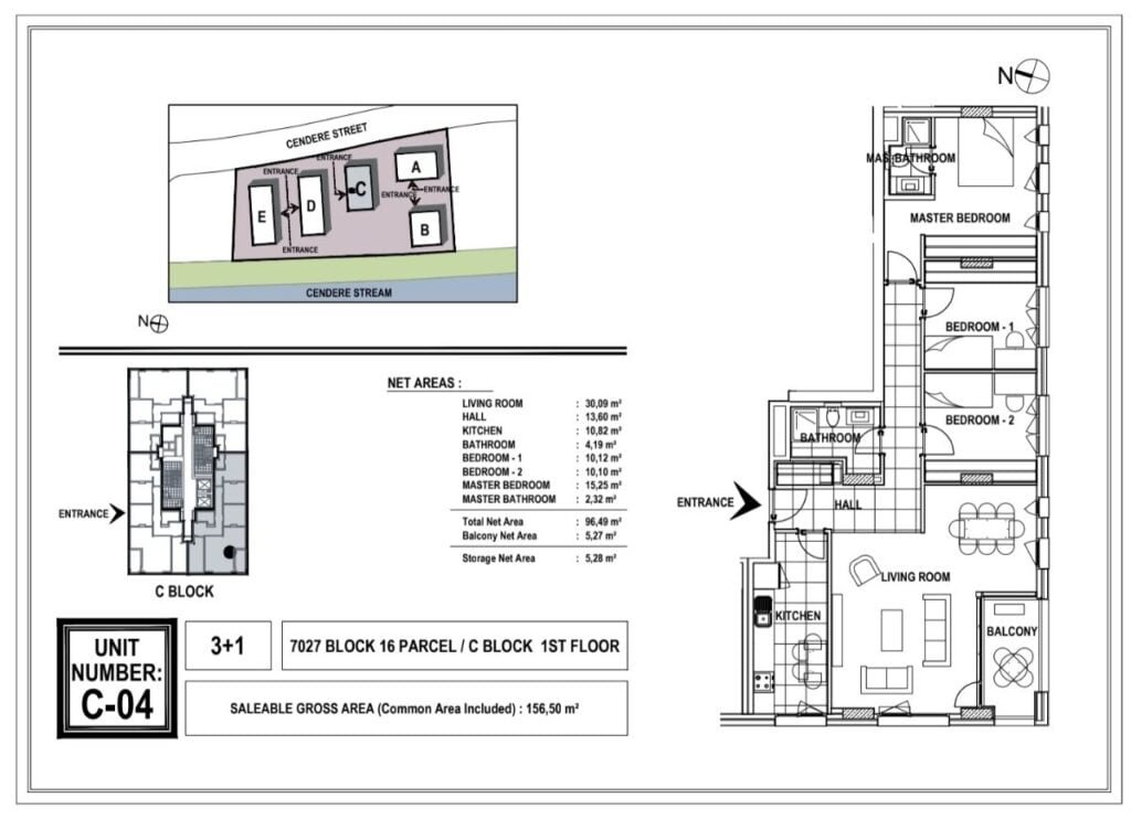 Kordon Istanbul 3+1 Floor Plan