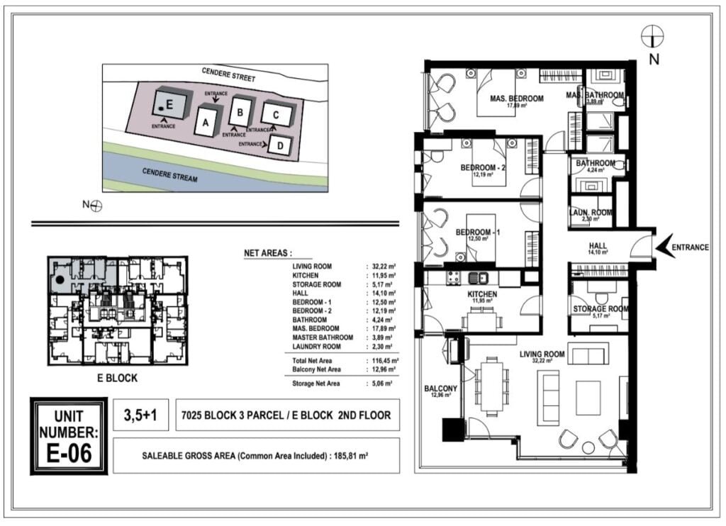 Kordon Istanbul 3.5+1 Floor Plan