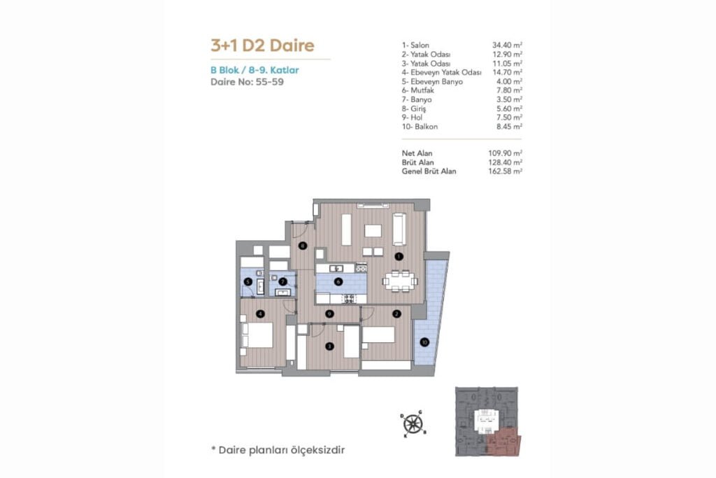 Polat Fulya 3+1 Floor Plan