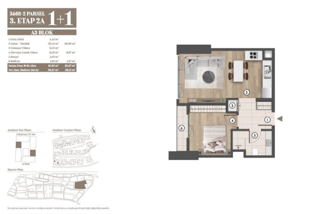 Yeni fikirtepe Floor Plan 1+1