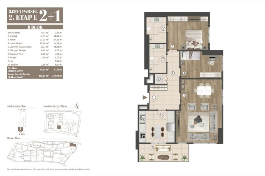 Yeni fikirtepe Floor Plan 2+1