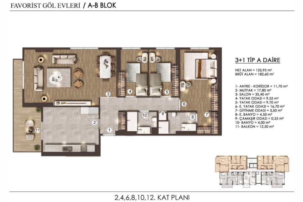 Favorist Panorama 3+1 Floor Plan