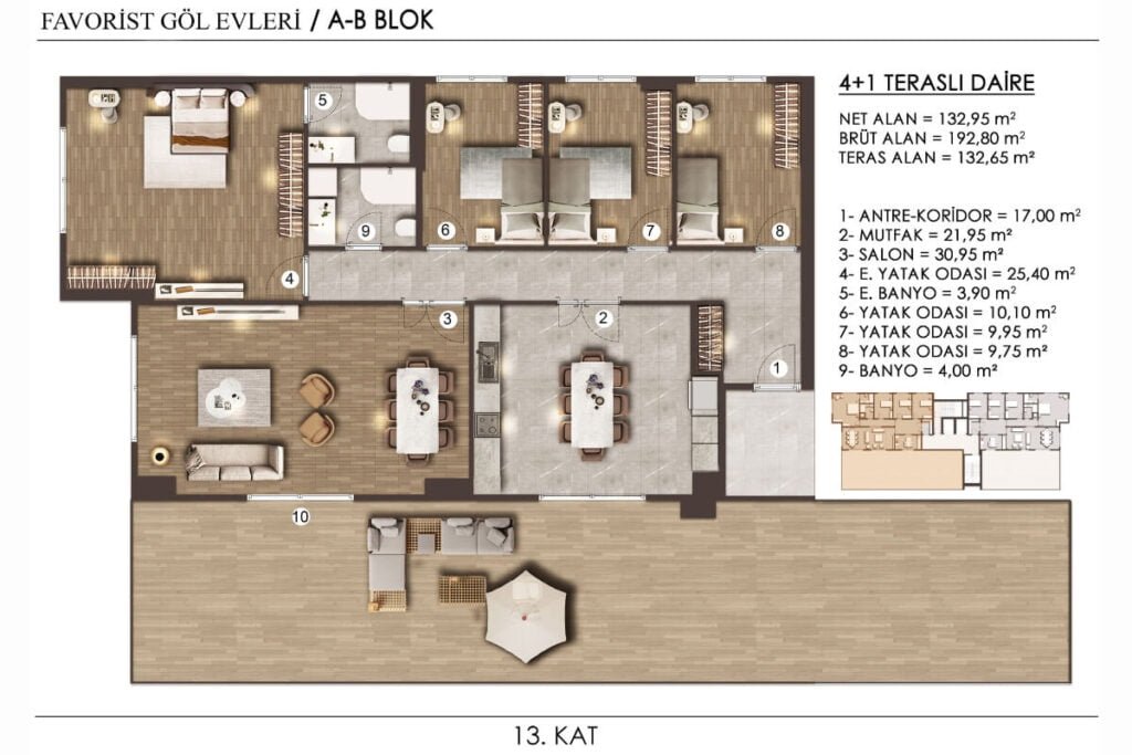 Favorist Panorama 4+1 Floor Plan