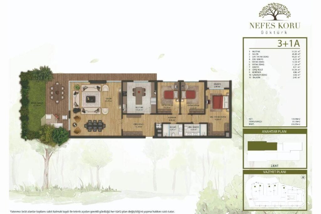 Nefes Koru Goktruk 3+1 Floor Plan