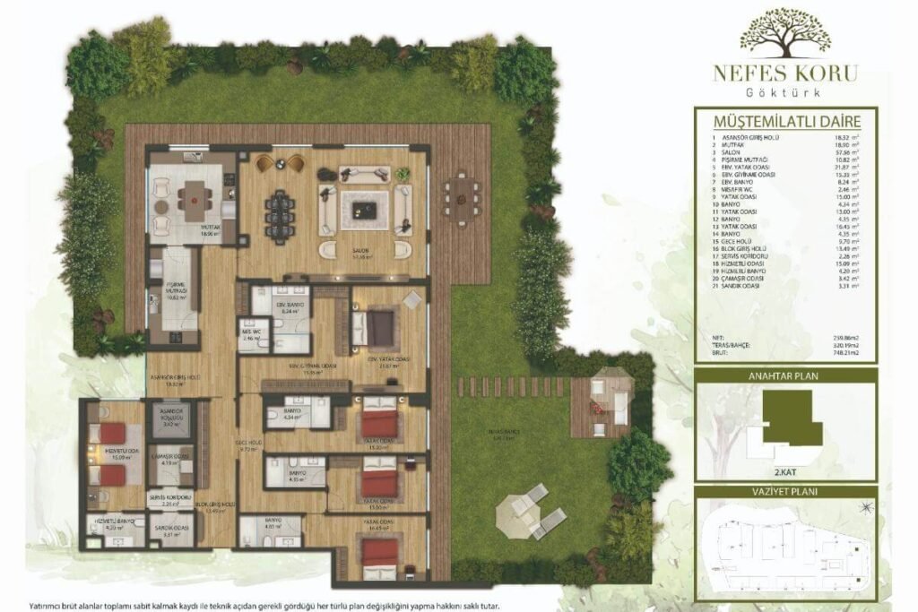 Nefes Koru Goktruk 4+1 Floor Plan