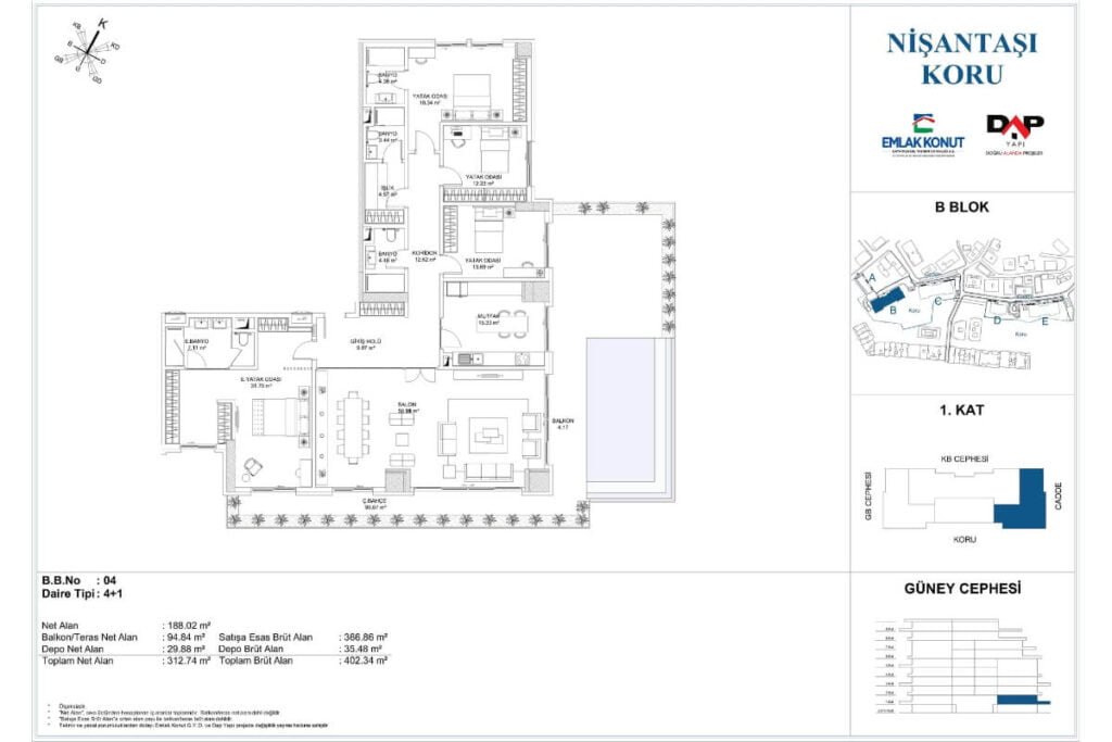 Nisantasi Koru 4+1 Floor Plan