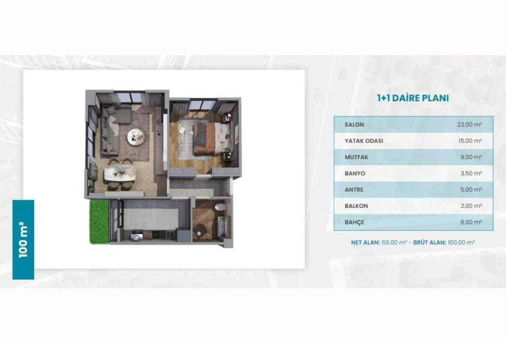 Albatros Life 1+1 Floor Plan