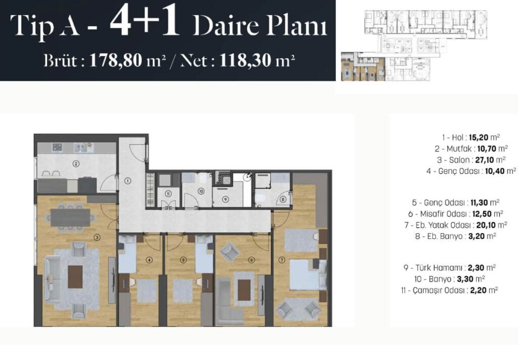 Lux Istanbul Floor Plan 4+1