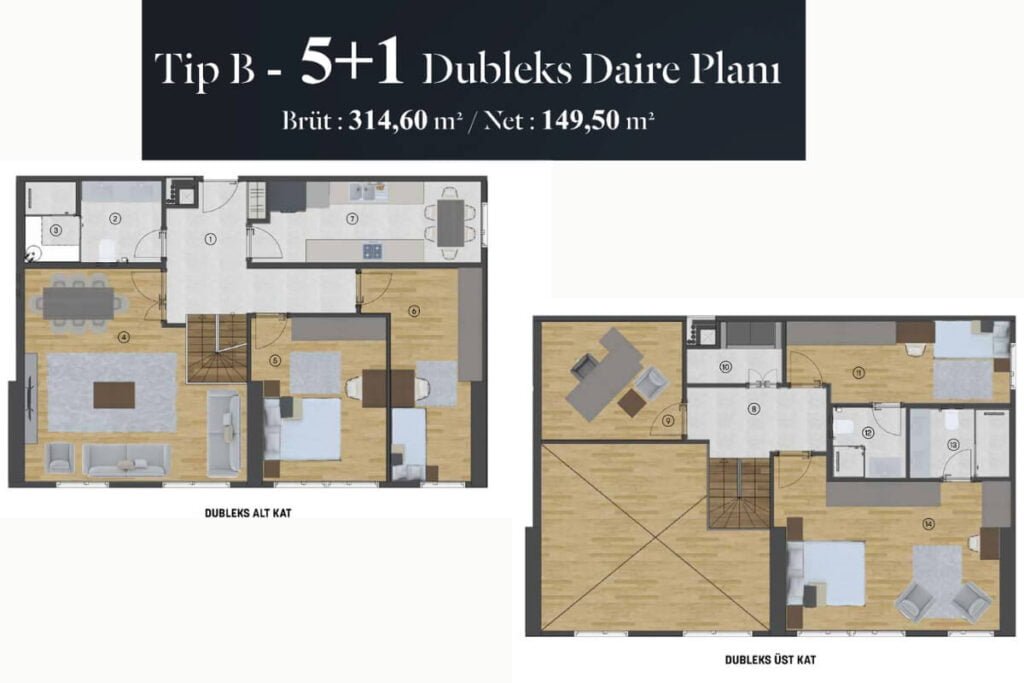 Lux Istanbul Floor Plan 5+1