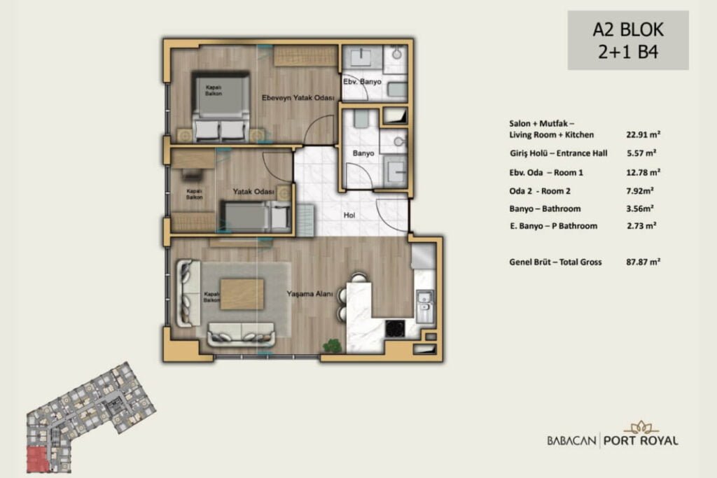 Babacan Port Royal Floor Plan