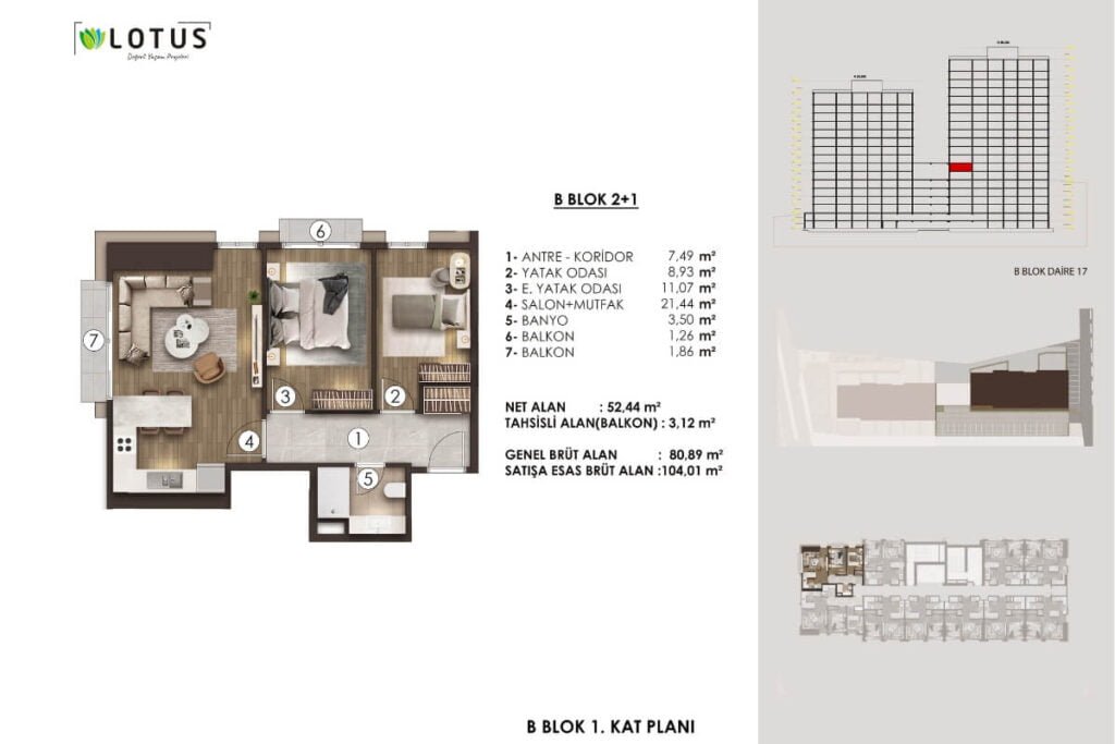 Lotus Sisli Floor Plan