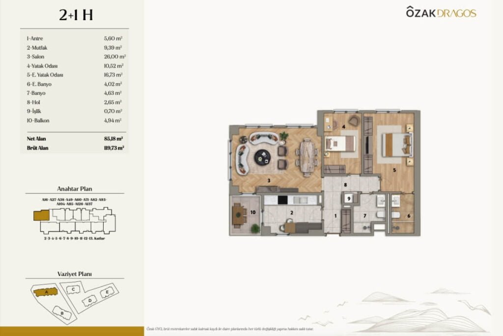 Ozak Dragos Floor Plan