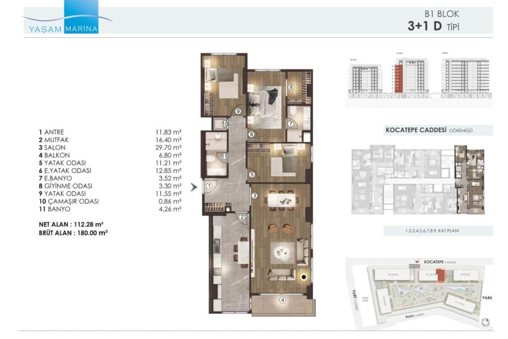 Yasam Marina Beylikduzu Floor Plan