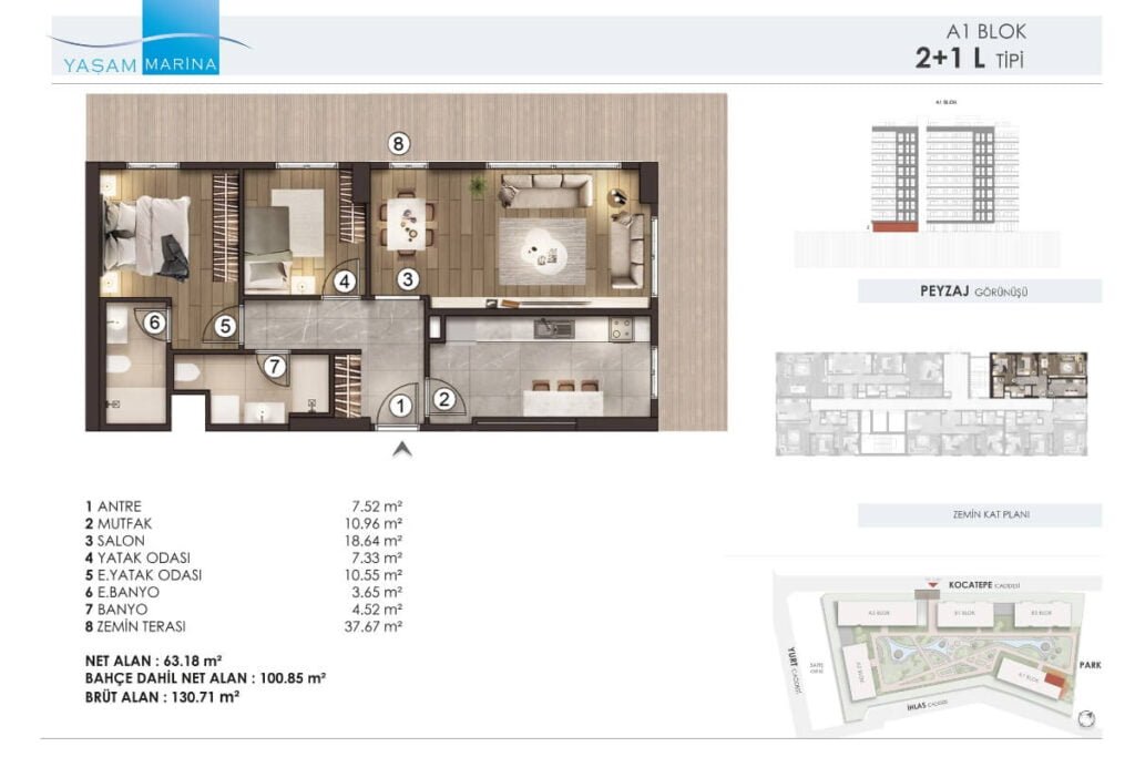 Yasam Marina Beylikduzu Floor Plan