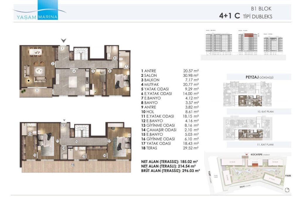 Yasam Marina Beylikduzu Floor Plan