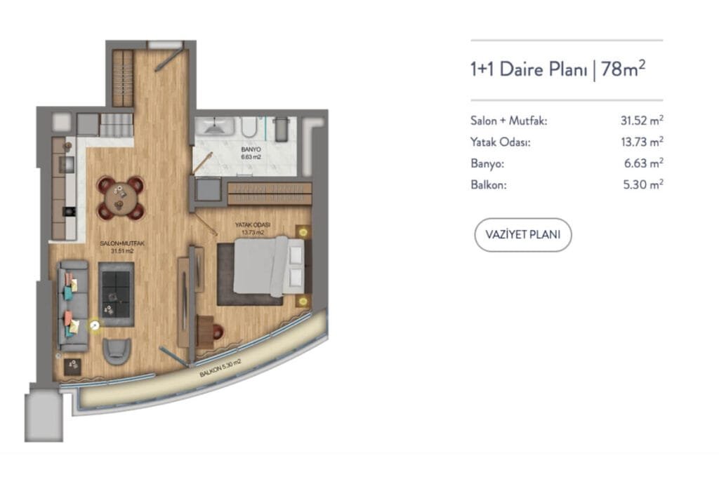 Fortis Sinanli Kadikoy Floor Plan